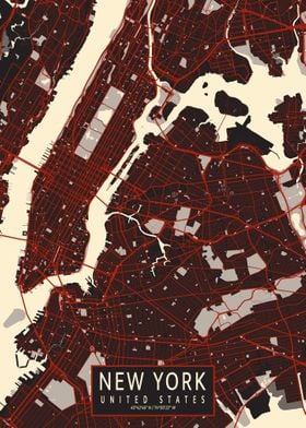 New York City Map Vector