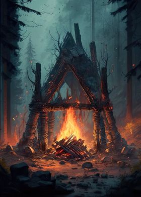 Forest Bonfire