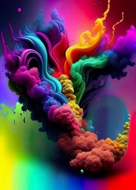 Abstract Rainbow Smoke