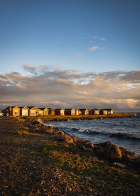 Seaside Red Sweden Houses