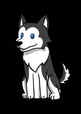 Husky Cartoon 