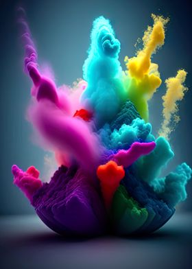 Abstract Rainbow Smoke