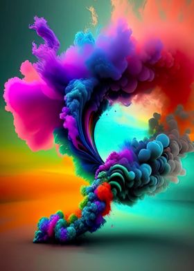 Abstract Rainbow Smoke