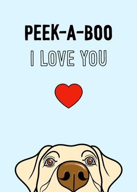 Labrador Love Peek A Boo