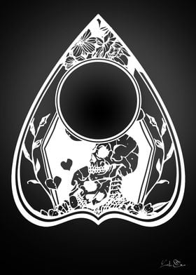 Skeleton ouija planchette