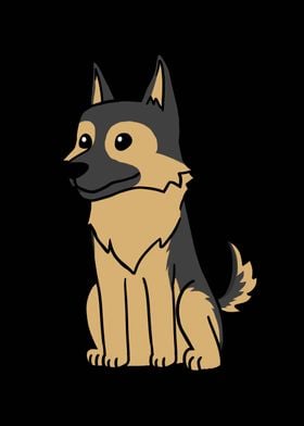 German Shepherd Cartoon 