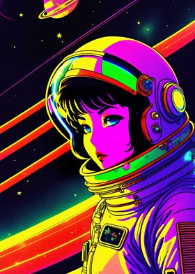 Retro Astronaut girl