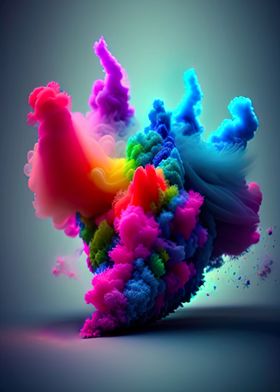 Abstract Rainbow Smoke