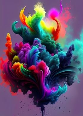 Abstract Rainbow Smoke