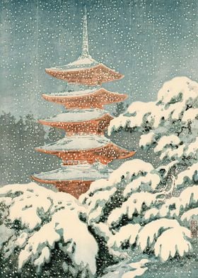 Ukiyo e Storey Pagoda