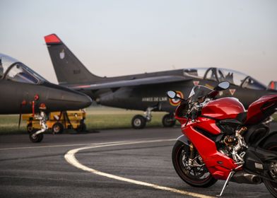 Motorcycle with Alpha Jet