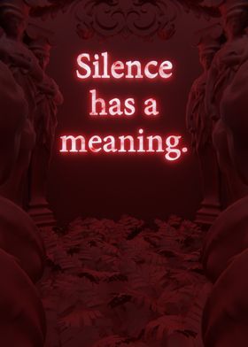 Silence Red 3D Quote