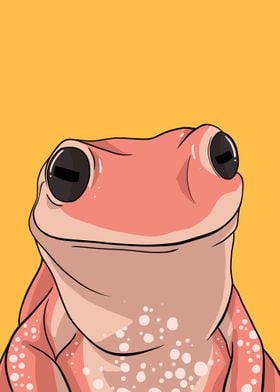 cute pink frog