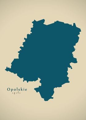 Opolskie state map