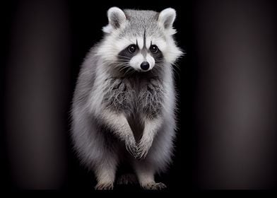 white albino raccoon