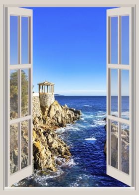 Window view landscape sea