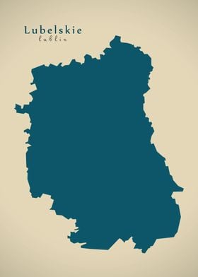 Lubelskie state map