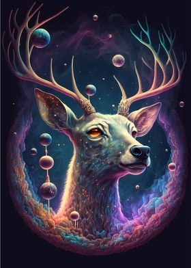 Cosmic Trippy Deer