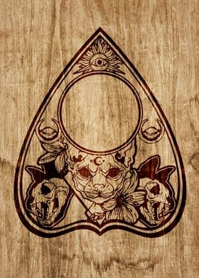 Ouija planchette cat