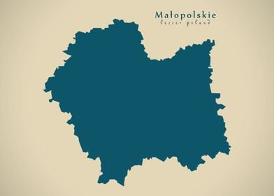 Malopolskie state map