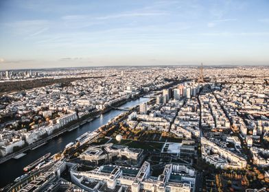 Aerial view of Paris