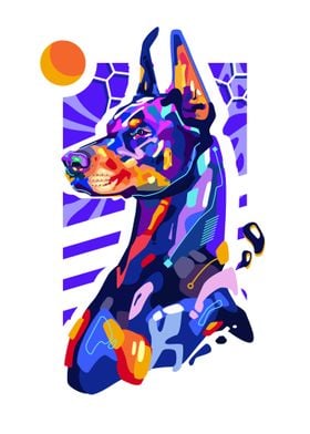 COLORFUL DOG  POPART WPAP