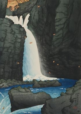 Ukiyo e Yuhi Waterfall