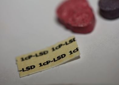 Psychedelic drugs close up