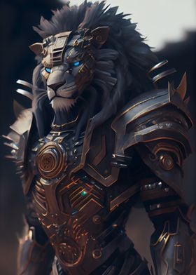 A tiger warrior in armor