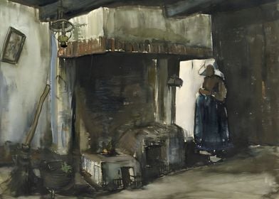 Woman by a Hearth