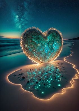 Magical Beach Heart