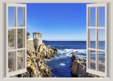 Window view landscape sea