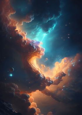 Cloud in space