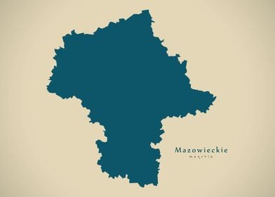 Mazowieckie state map