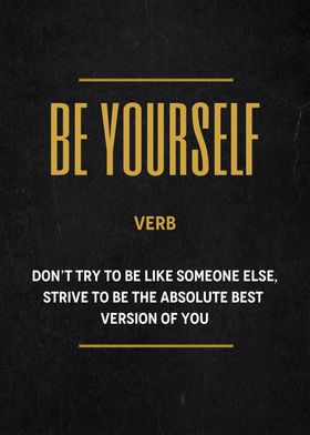 be yourself definition