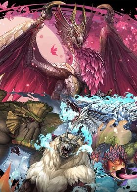 'monster hunter world' Poster by lucky rivaart | Displate