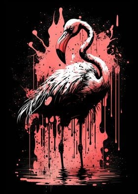 Flamingo Stencil Design