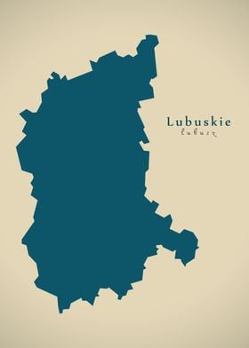 Lubuskie state map