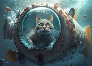 Deep Sea Diving Cat