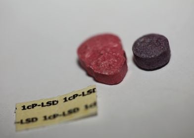 Psychedelic drugs close up