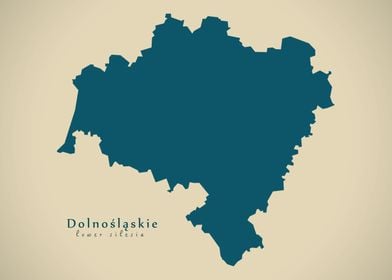 Dolnoslaskie state map