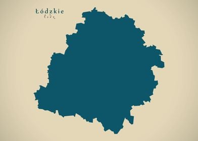 Lodzkie state map