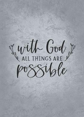 God All Things Possible