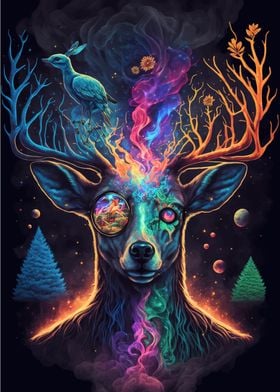 Cosmic Trippy Deer