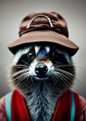 Animal Portrait Raccoon