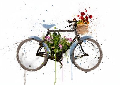 Bike with Flower Basket