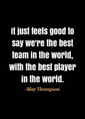 Klay Thompson quote 