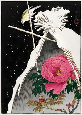 Ukiyo e Snow Flower