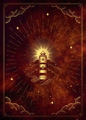 Tarot shining lighthouse