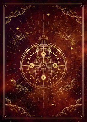 Tarot lighthouse compass